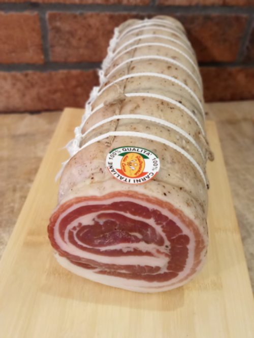 pancetta arrotolata artigianale